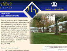 Tablet Screenshot of hillsidevillagenj.com